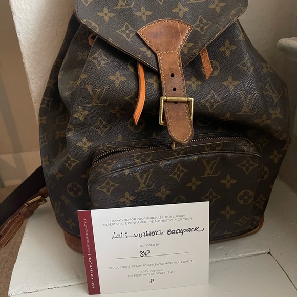Authentic Louis Vuitton Monogram Montsouris GM Extra Large Backpack COA - Picture 7 of 14